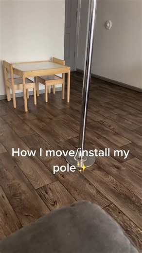 How I install/move my pole ✨ -#pole #polefitness #poleinstall | Pole Fitness