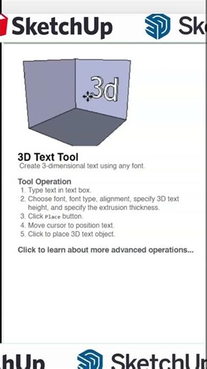 🅰️ Cara Pakai 3D Text Tool di SketchUp | Tips Cepat