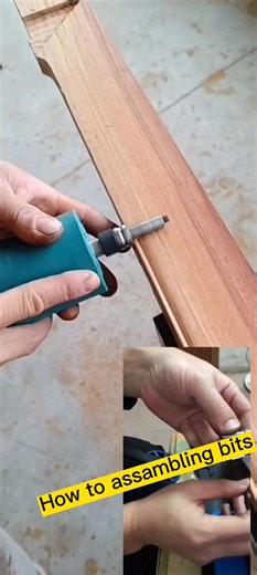 How to assembling one line bits #routerbit #carpentry #fyp #tools #routerbits #woodw | July Hagen