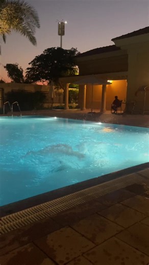 Late Night Swim Fun in Dubai