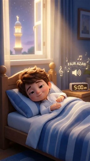 Allah Words Ai on Instagram‎: "Little Boy Recites Dua When Hearing the Azan | Beautiful Adhan Response Sunnah Islamic Cartoon 😀❤️😍✨ #allah #prophetmuhammadﷺ #cartoon #foryou #trending Assalamu Alaikum little azan lovers! 🕌❤️ Watch this peaceful 32-second cartoon: A sweet Muslim boy wakes up to the beautiful Fajr azan, sits up in bed, raises his hands, and recites the full response dua line by line with love – turning the call to prayer into a moment of blessing and focus on Allah! Perfect for