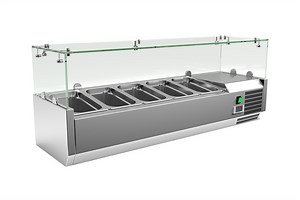 [Hot Item] Pizza Display Counter Series Commercial Kitchen Stainless Steel Refrigerator with Worktable