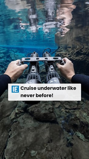 58K views · 292 reactions | Want to level up your underwater exploration? This ultra-compact scooter, weighing only 3 lbs, lets you glide smoothly through the depths at impressive speeds, dive safely to up to 197 feet. | Interesting Engineering | Facebook