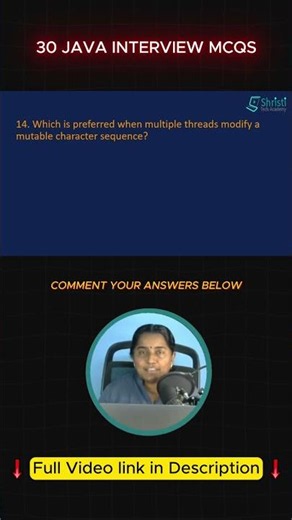 30 Java Interview MCQs #javadeveloper