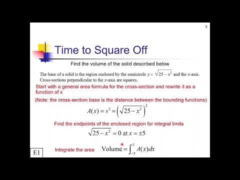 Volume - Cross-Sections: Lesson
