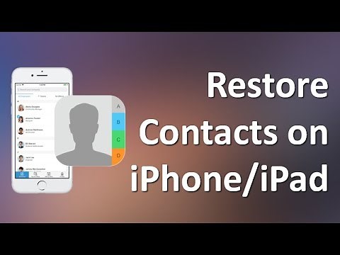 iPhone Contacts Disappeared | How to Restore Contacts on iPhone 11/XS/XR/X/8/7/6s