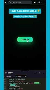 Membuat Tombol Bercahaya Yang Sederhana 🔥 | HTML CSS #shorts #coding