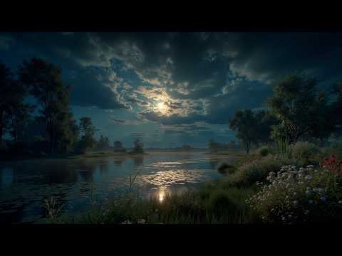Deep Sleep Music ~ Peaceful Piano for Tranquil Night & Relaxing Moonlight Reflection