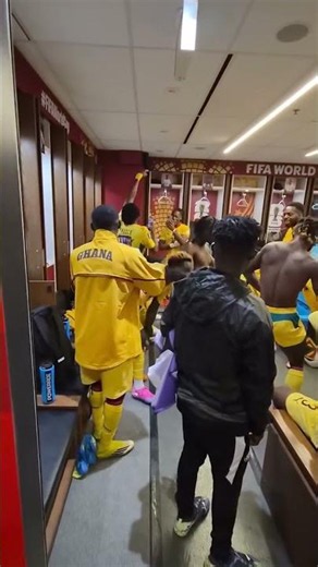 Black Stars dressing room celebrations after Panama win