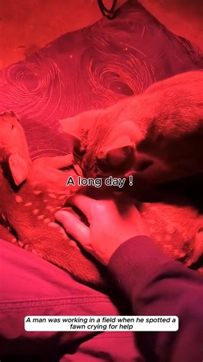 114K views · 2.7K reactions | A man was working in a field when he spotted a fawn crying for help join National Geographic Lovers | Explore world | Facebook