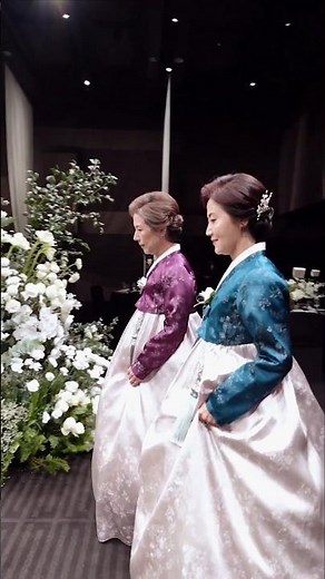 호텔 예식에 어울리는 품격있는 혼주한복💕최고급 양단 저고리 양단치마 웨딩홀에서 빛나는 혼주한복 - 신라호텔 다이너스티홀 [테힐라한복]