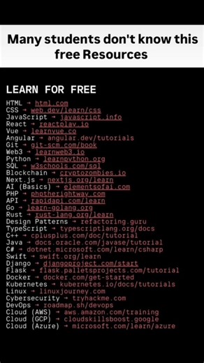🎓 Many Students Don’t Know These FREE Learning Resources | Learn Coding Free 💻🔥