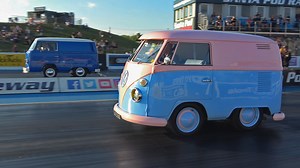 Two Iconic VW 'Shorty' Buses took to the track at VW Action and settled the score over some grudge racing in the night shootout, there was one clear winner but it was amusing to watch 😂 | Mk1Kieran