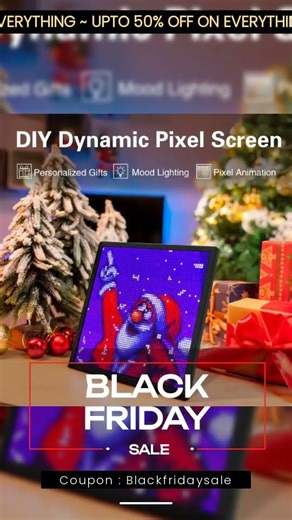 LED Pixel Display 64x64 RGB LED Matrix Panel Programmable Pixel Art Display with Bluetooth APP Co…