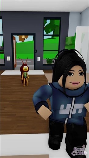CUCARACHA CRUZANDO LA CALLE EN BROOKHAVEN #SHORTS #ROBLOX