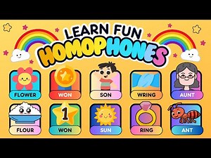 Learning Homophones for Kids | Words that Sound Alike with Different Meanings