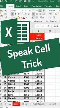 😲 Excel Can Talk? Try This Hidden Speak Cells Trick!