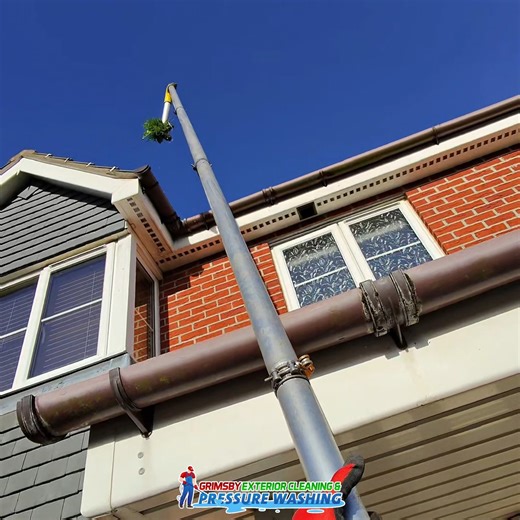 Grimsby Pressure Washing | Our gutter vacuum system allows us to safely and efficiently clear gutters over obstacles such as single-storey extensions, conservatories,... | Instagram