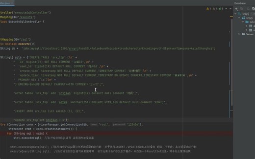 java代码执行sql语句