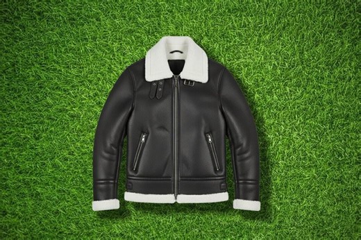 Men's Black Handmade Pure Leather Shearling Aviator Jacket, Fur Collar, Gift for Him - Etsy