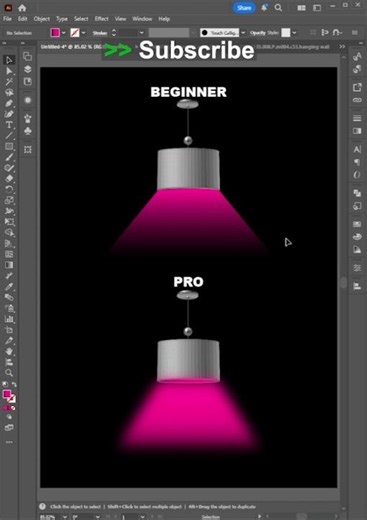 Illustrator 2026 – Create LED Light Rays Like a PRO! ✨🔥