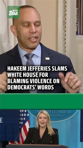 Jefferies slams Leavitt for blaming attack on Democrats