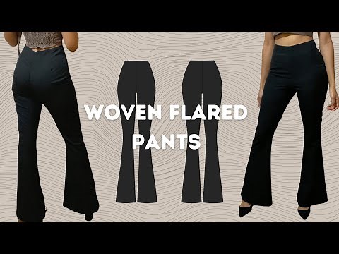 DIY Woven Flared Pants (Beginner Friendly Sewing Tutorial) | Inspired By Myah