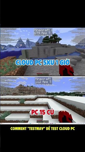 Minecraft PC vật lý vs Cloud PC #mayao #ezycloudx #vps #cloudpc #cloudgaming