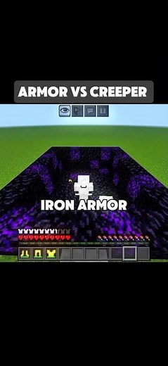 Armor vs creeper 🤯 ( sigma boy ) #short #minecraft #youtubeshorts #shortsfeed