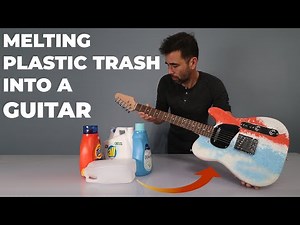 I made a Guitar out of PLASTIC TRASH | Recycling HDPE
