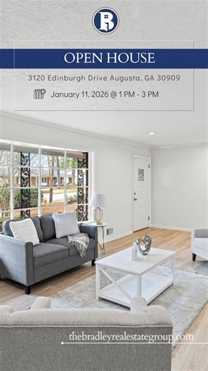 The Bradley Real Estate Group on Instagram: "🏡 OPEN HOUSE 📅 Sunday, January 11 🕐 1:00 PM – 3:00 PM 📍 3120 Edinburgh Drive | Augusta, GA 30909 ✨ Fully remodeled, all-brick home ✔️ Two master suites ✔️ Three full bathrooms ✔️ Open-concept living ✔️ Updated kitchen with granite & stainless steel ✔️ Sunroom + multiple living spaces ✔️ Major systems already done = peace of mind Located in a highly desirable, well-established neighborhood with strong resale demand. Perfect as a primary home, secon