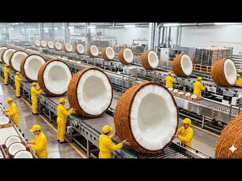 Inside a Modern Coconut Factory: From Fresh Coconuts to Premium Coconut Water (Full Process)