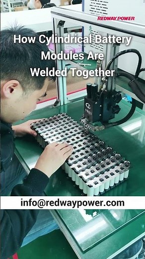 How Cylindrical Battery Modules Are Welded Together #batterymanufacturing #factory