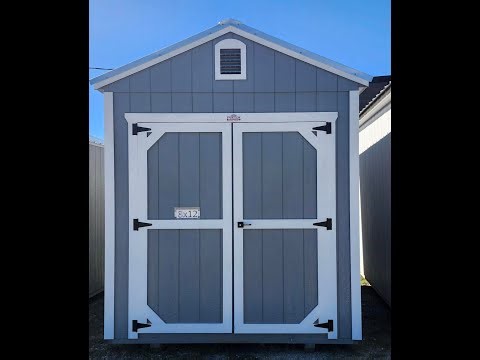 🔥 8x12 Utility Shed with Loft Storage & Double Door Access 🔥