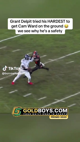 Grant Delpit tried his HARDEST to get Cam Ward on the ground 😂 we see why he’s a safety #tennesseetitans #nfl #fyp