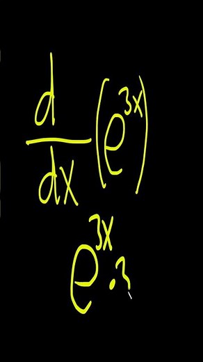How to Differentiate e^(3x) with the Chain Rule | Calculus Derivatives #shorts