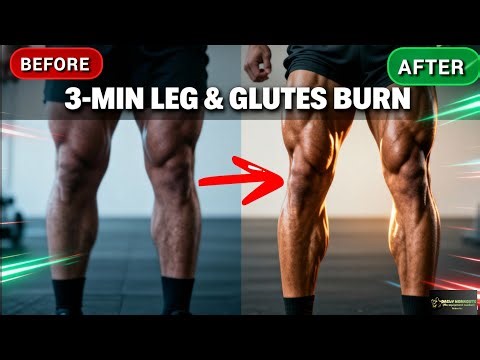 Grow & Burn Legs 🔥 3-Minute Glutes Workout (No Equipment)