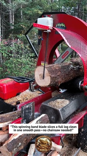 This Machine Cuts Logs Like Butter in SECONDS!! 😱 #woodworking #machines #satisfying