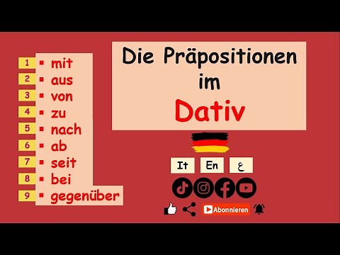 9 Präpositionen im Dativ |Deutsch lernen: mit Beispielen |einfach erklärt A2-B1-B2