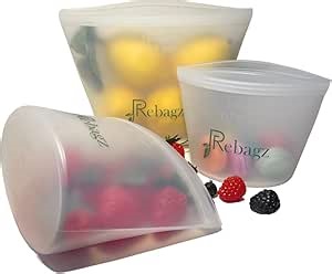 Reusable Silicone Food Storage Bags (3-pack) – Leakproof, Freezer & Microwave Safe, Stand-Up Design – Eco-Friendly, BPA Free Containers for Meal Prep & Storage