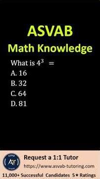ASVAB Math Knowledge Practice Question | Exponents and Powers Concept for ASVAB Math