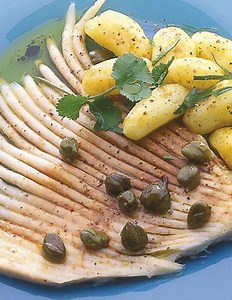 Raie aux câpres et pommes pour 1 personnes - Recettes - Elle à Table