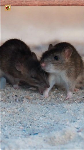Rat Sounds (Pair Of Wild Rats Interacting On Sandy Ground Under Shade)
