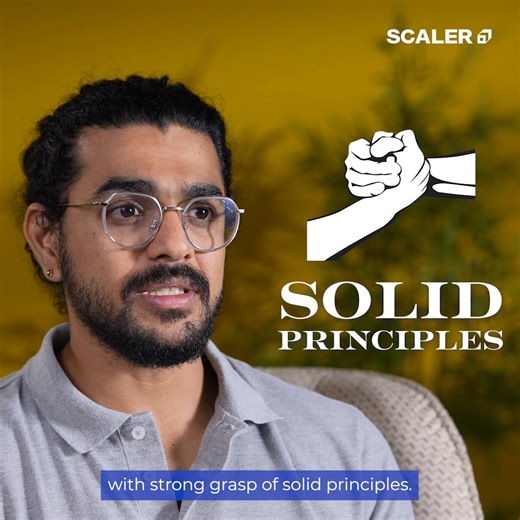 94 reactions | Want to code like Google & Amazon engineers? Learn SOLID principles in this free class! | SCALER | Facebook