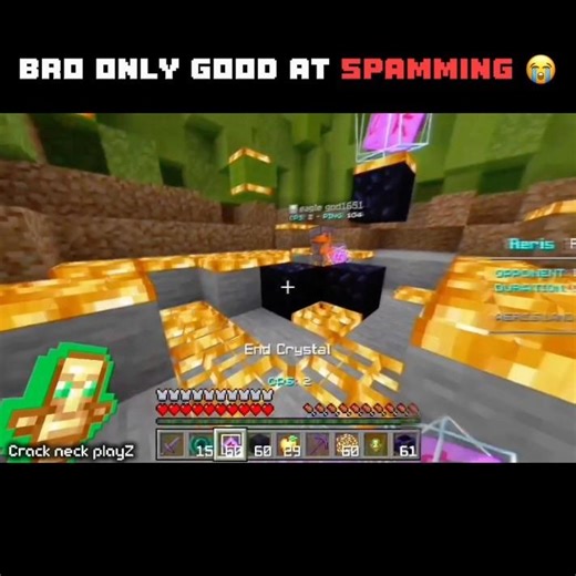 Pov : Bro only good at spamming 😭 #Minecraft #gaming