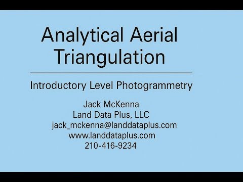 Analytical Aerial Triangulation