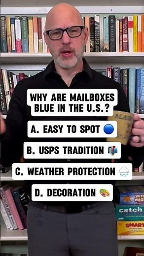 Why are mailboxes blue in the US? #trivia #uspostalservice