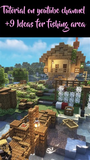 Minecraft 9 ideas for fishing area #Minecraft #Tutorial #HowToBuild #minecraftbuilds #minecraft建築コミュ