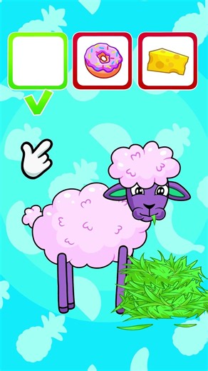 What Does Baby Animal Eat? Funny Food Matching Game for Kids #baby #forkids