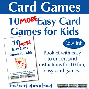 Printable Card Games for Kids, Easy Card Games for Kids, Printable Card Game Rules, Card Game Instructions, Printable Card Games Booklet - Etsy